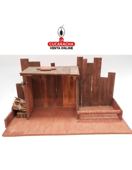 Pesebre Belen Nacimiento Artesanal madera 21x41x20cm.