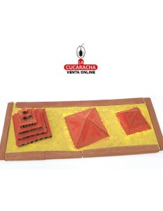 Tres piramides-Pesebre Belen Nacimiento Artesanal UNA ESCALONADA.