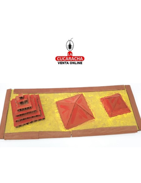 Tres piramides-Pesebre Belen Nacimiento Artesanal UNA ESCALONADA.