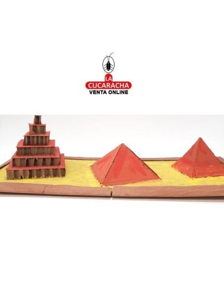 Tres piramides-Pesebre Belen Nacimiento Artesanal UNA ESCALONADA.