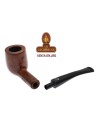 FALCON-Pipa Serie COOLWAY CHURCHWARDEN BENT BILLIARD 82-6MM DOBLE PISADIENTES.