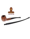 FALCON-Pipa Serie COOLWAY CHURCHWARDEN BENT BILLIARD 84-6MM DOBLE PISADIENTES.