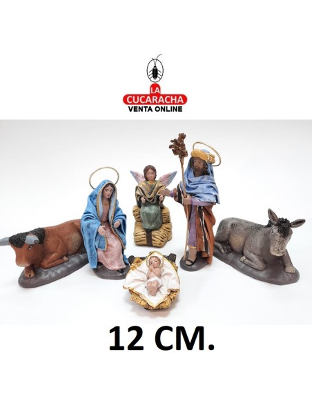 Belen Nacimiento Artesanal 12cm. completo sin Pesebre.