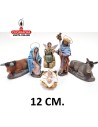 Belen Nacimiento Artesanal 12cm. completo sin Pesebre.