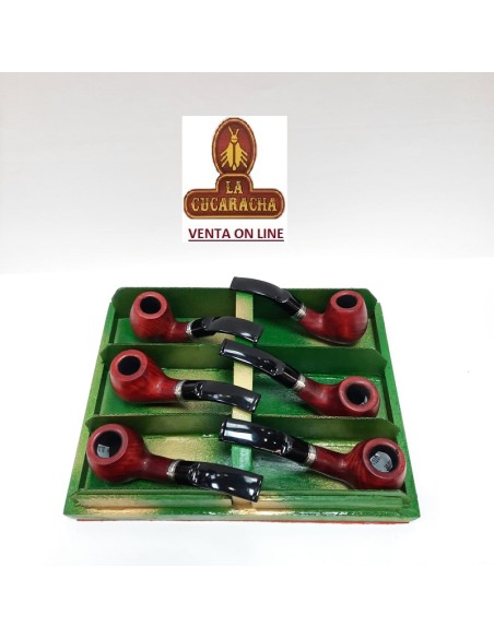 PIPERO-REPOSAPIPAS 6 MADERA VERDE.