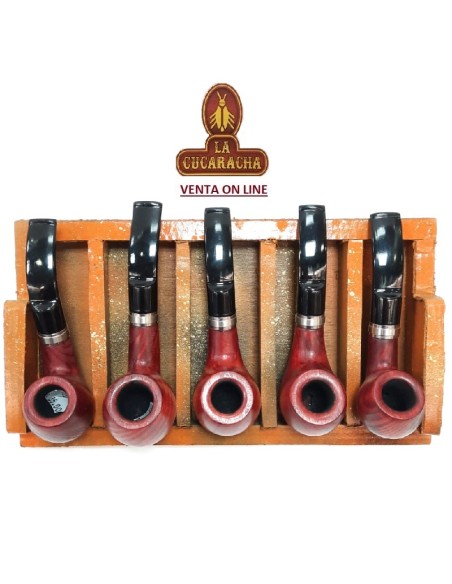 PIPERO-REPOSAPIPAS 5 MADERA NARANJA con peana.