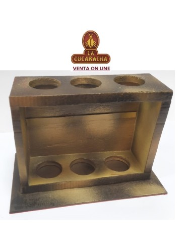 PIPERO-REPOSAPIPAS 3 MADERA ORO.