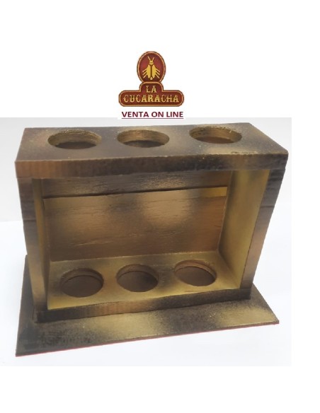 PIPERO-REPOSAPIPAS 3 MADERA ORO.