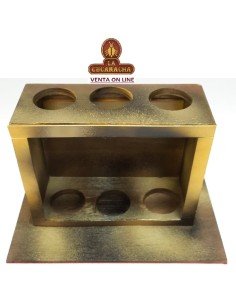 PIPERO-REPOSAPIPAS 3 MADERA ORO.