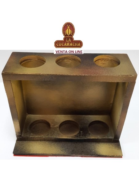 PIPERO-REPOSAPIPAS 3 MADERA ORO.