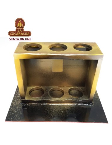 PIPERO-REPOSAPIPAS 3 MADERA ORO.