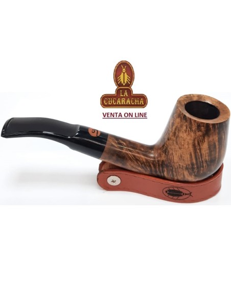 Pipa española Artesana La Cucaracha Bent Billiard Lisa.