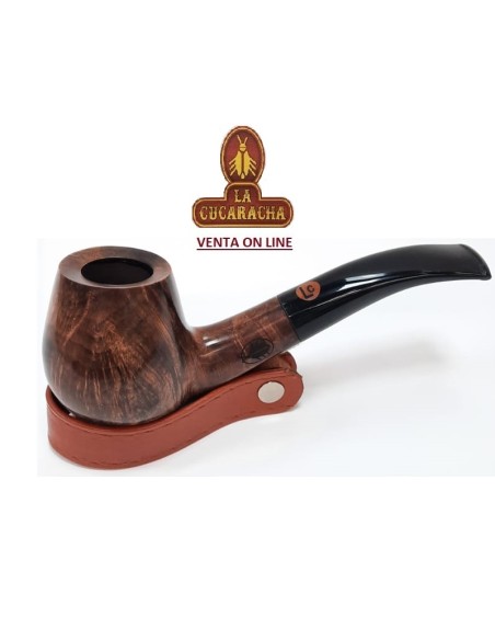 Pipa española Artesana La Cucaracha Bent Billiard Brandy Lisa.