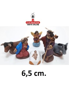 Belen Nacimiento Artesanal 6.5cm. completo sin Pesebre.