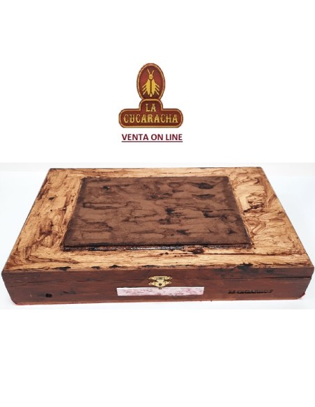 HUMIDOR PUROS-MADERA RECICLADA 33X6X20.