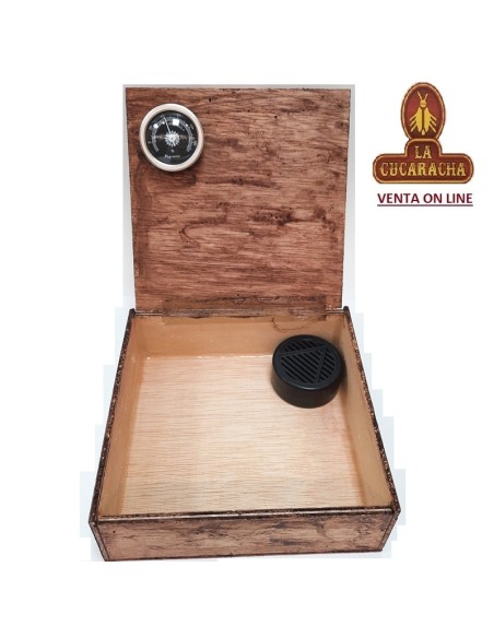 HUMIDOR PUROS-MADERA RECICLADA 17.5X5.5X16.5.