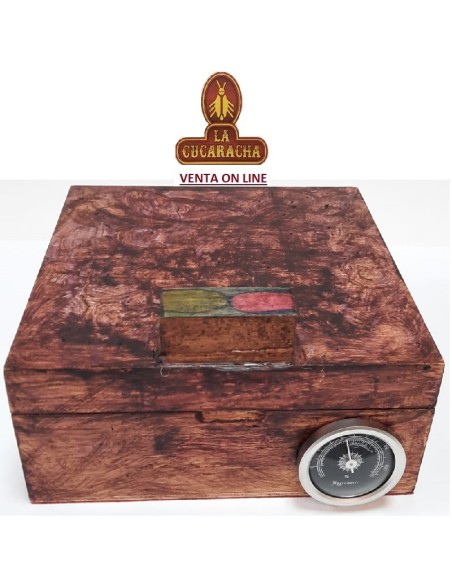 HUMIDOR puros-MADERA RECICLADA 17.5X7.5X17.