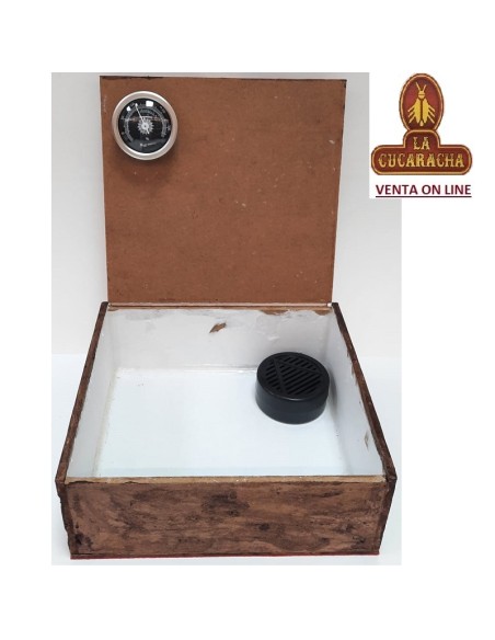 HUMIDOR puros-MADERA RECICLADA 18.5X7X17.