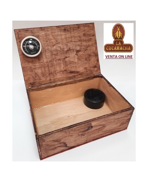 HUMIDOR puros-MADERA RECICLADA 20X7.5X14CM.