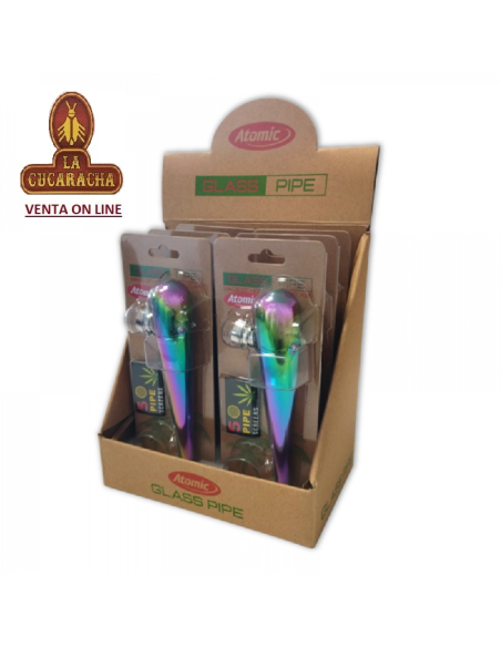 ATOMIC-PIPA HIERBA FUMETA MINI MAGIC CRISTAL CON REJILLA.