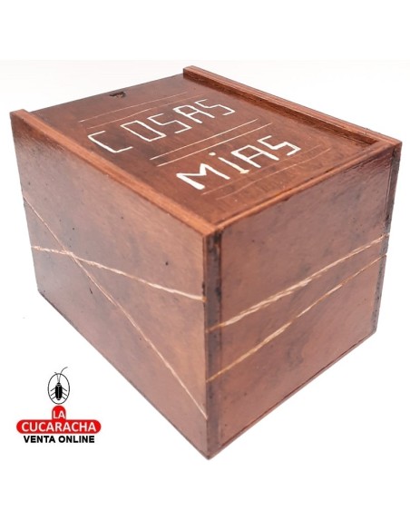 CAJA-JOYERO-REGALO 17X13X12CM. COSAS MIAS 2 LINEAS CRUZADAS.