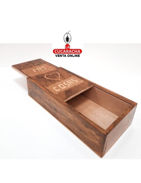 CAJA-JOYERO-REGALO 9.5X4.5X19 CM. MIS COSAS CORAZON.