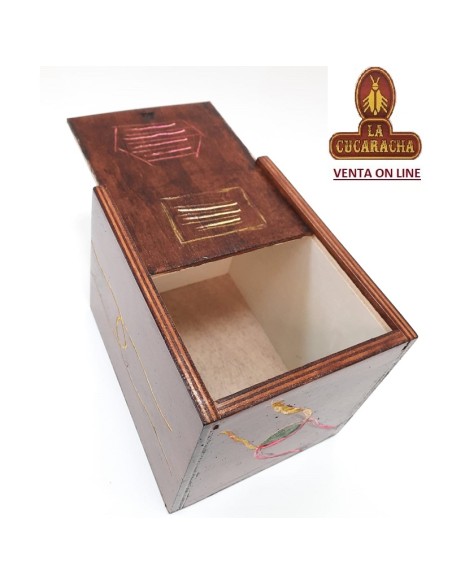 HUMIDOR puros-MADERA RECICLADA 118X115X144MM.