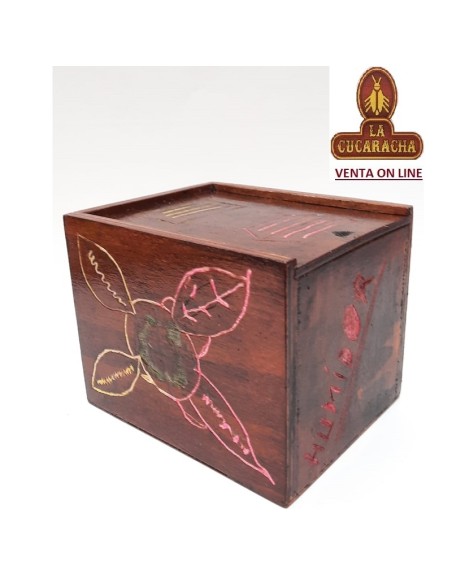 HUMIDOR puros-MADERA RECICLADA 118X115X144MM.