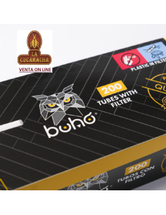 Caja 200 tubos cigarrillo vacios BUHO clasico.