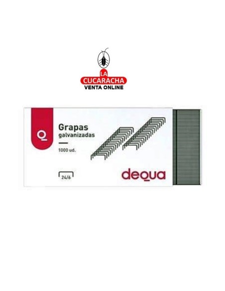 DEQUA-Grapas 22-24-6 Galvanizadas. Caja 1000.