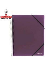 dequa-Carpeta 20 Fundas con espiral Maxiplas A4 translúcido.