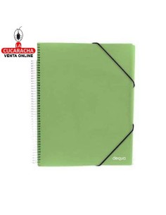 dequa-Carpeta 20 Fundas con espiral Maxiplas A4 translúcido.