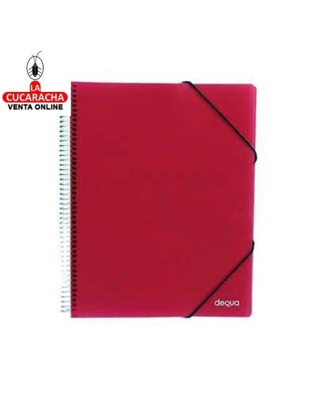 dequa-Carpeta 30 Fundas con espiral Maxiplas A4 translúcido.