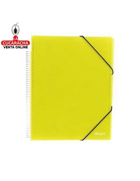 dequa-Carpeta 30 Fundas con espiral Maxiplas A4 translúcido.
