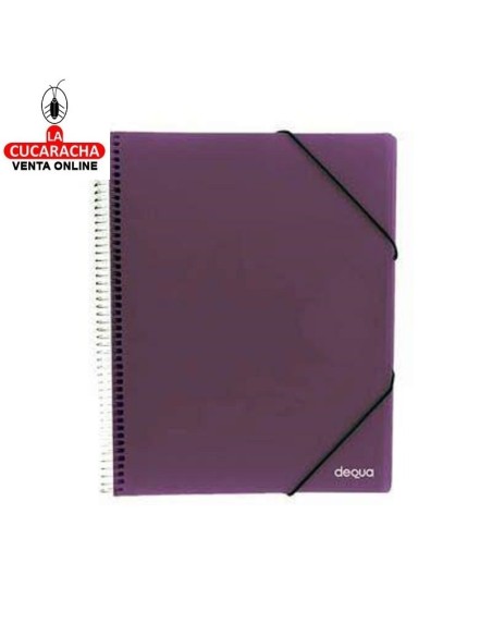 dequa-Carpeta 30 Fundas con espiral Maxiplas A4 translúcido.