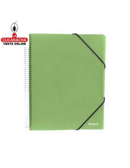 dequa-Carpeta 30 Fundas con espiral Maxiplas A4 translúcido.