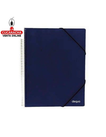 dequa-Carpeta 30 Fundas con espiral Maxiplas A4 translúcido.