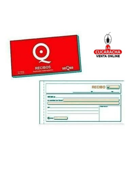 Dequa-Talonario recibos Alquiler Duplicado Autocopiante.