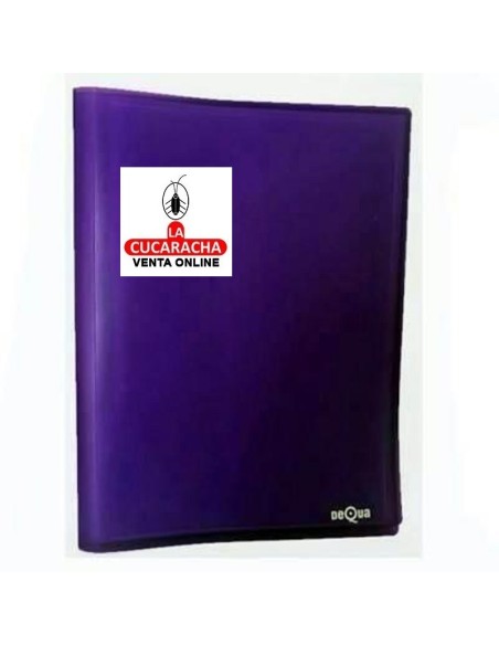 dequa-Carpeta 20 fundas polyplas A4 VIOLETA translucido.