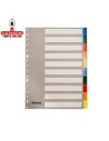 dequa-Separador FOLIO- 10 pestañas polipropileno.