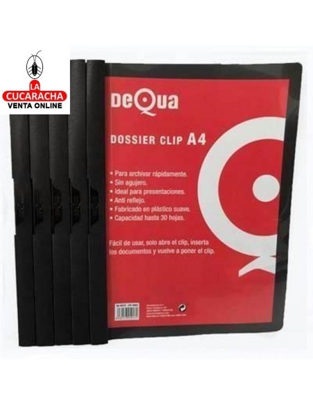 dequa-Dossiers A4 con clip-PACK 5.