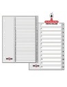 dequa-Indice 1-31 polipropileno A4 y folio Gris.