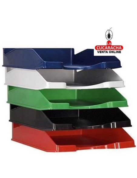 dequa-Bandejas poliestireno apilables colores surtidos.