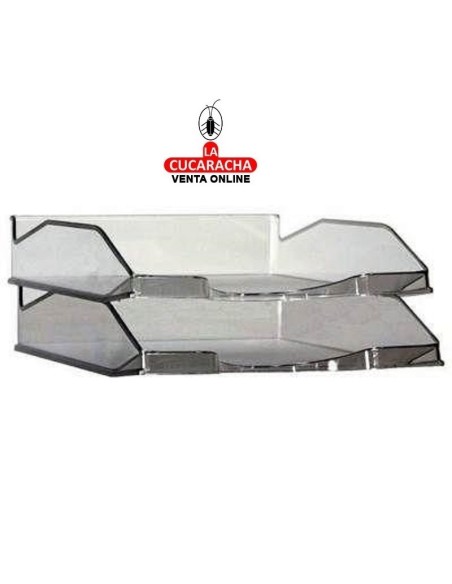 dequa-Bandejas poliestireno apilable translucida.