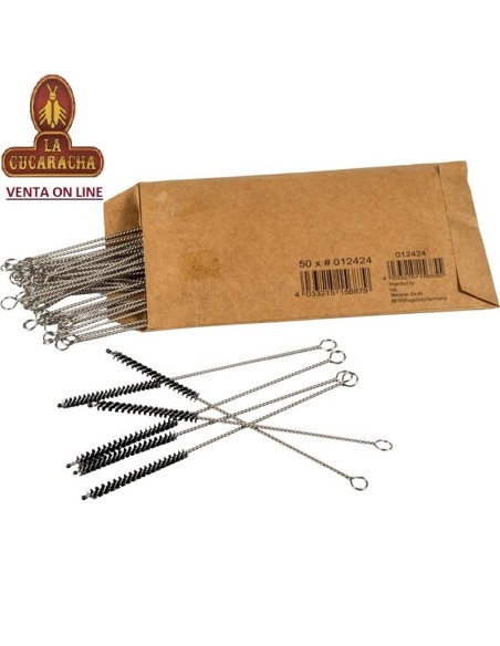 PACK 10-ESCOBILLAS LIMPIA PIPAS METALICA CON CERDAS.