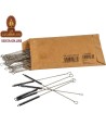 PACK 10-ESCOBILLAS LIMPIA PIPAS METALICA CON CERDAS.