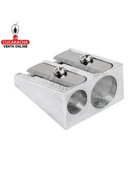 DELI-Afilador sacapuntas Metal Cuña 2 usos.