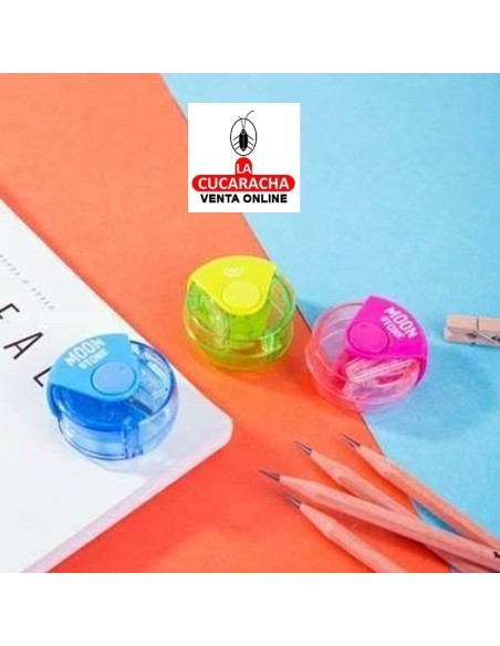 DELI-Afilador sacapuntas Moon Stone 1 uso con deposito.