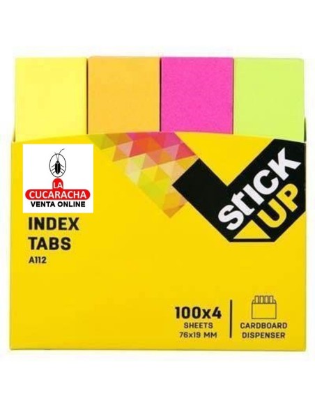 DELI-Banderitas Stick up 4 colores 25H. Neon 76x19mm.