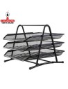 DELI-Bandeja set 3 rejilla metal negro.